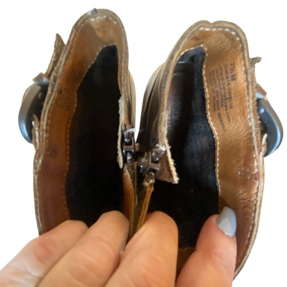 Born Women's Ondine Sepia Brown Moto Ankle Boot SZ 7.5 - Picture 15 of 16